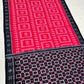Red with black tribal cotton saree