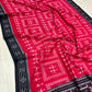 Red with black tribal cotton saree