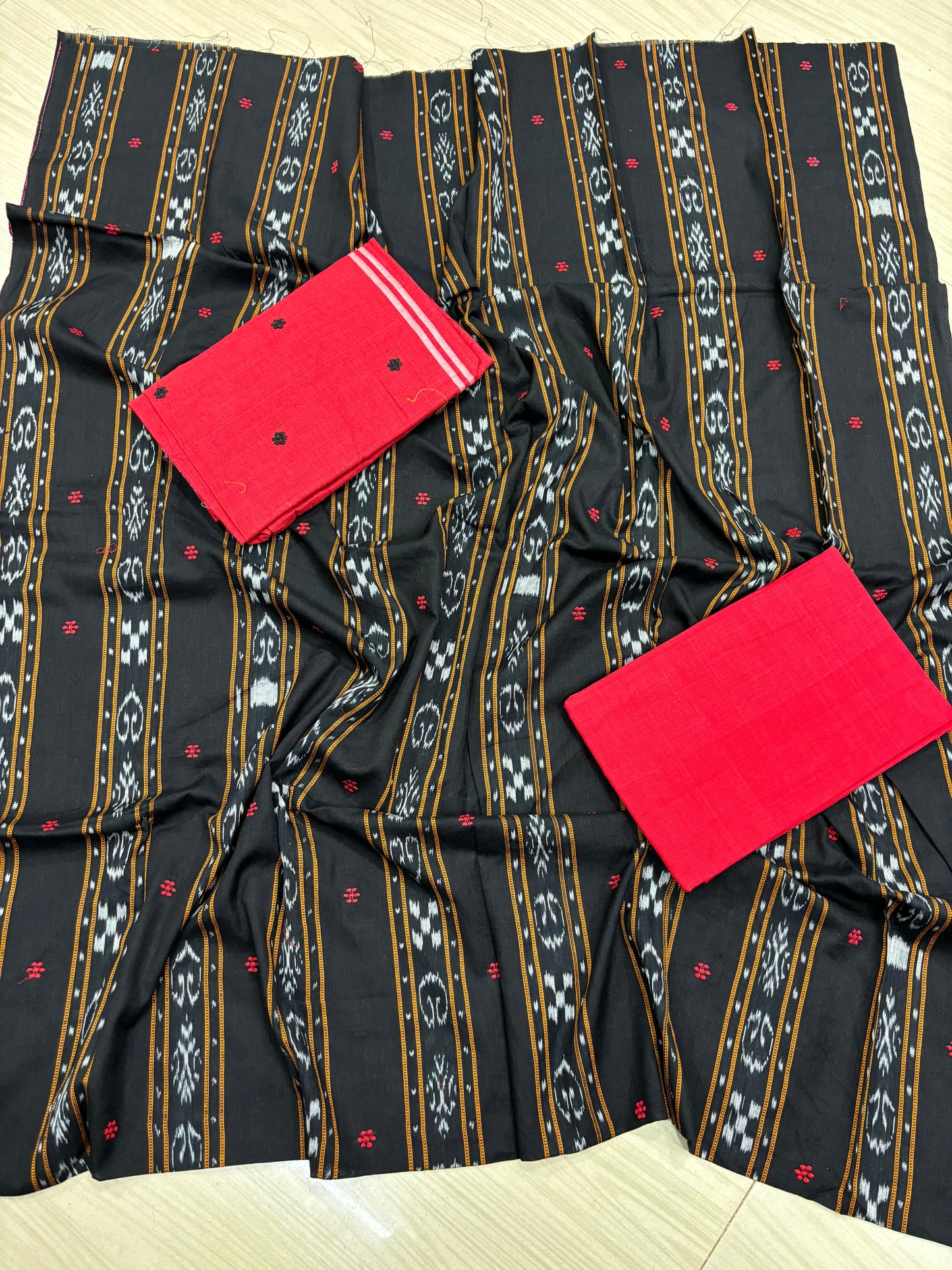 Bandha buti cotton ikat suit set