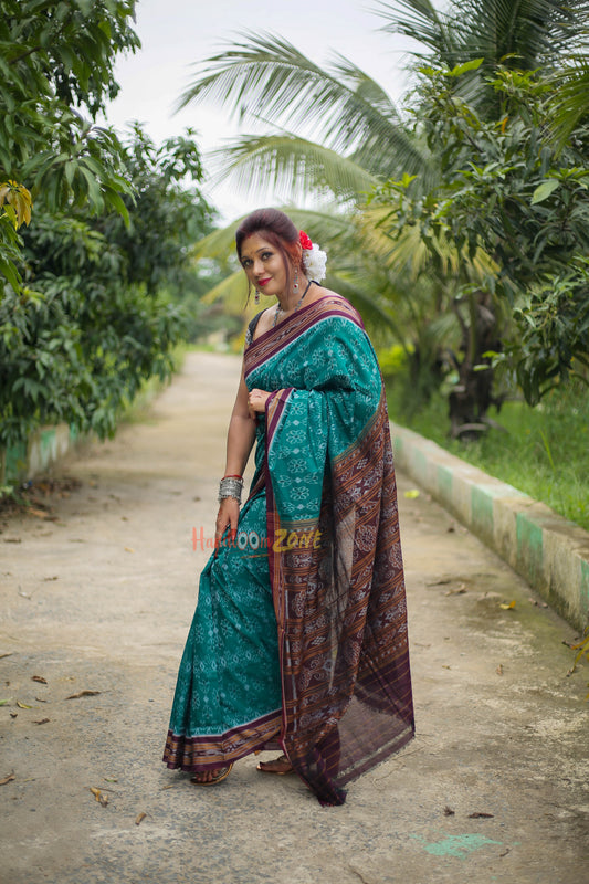 Body small flowers khandua cotton saree
