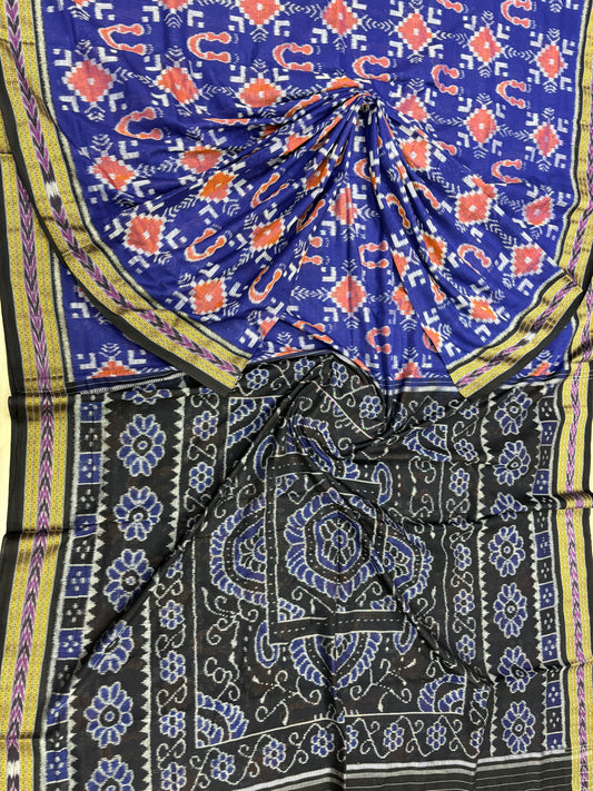 Laxmi pada with flowers khandua cotton saree