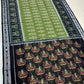 Mehendi with black boat anchal cotton saree