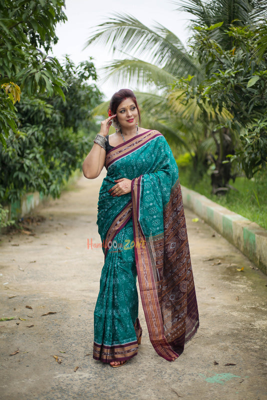 Body small flowers khandua cotton saree