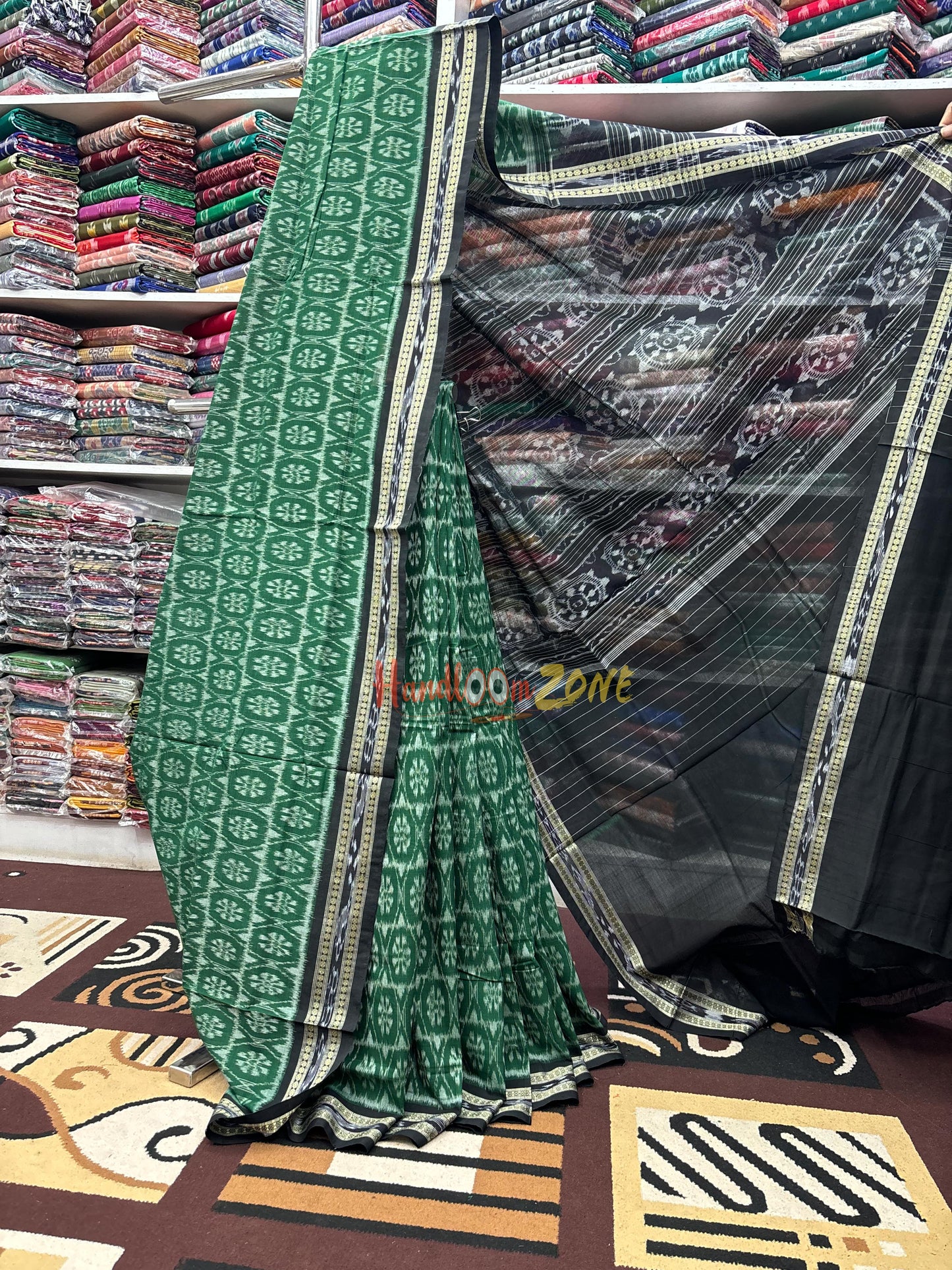 Body chain with flowers khandua cotton saree