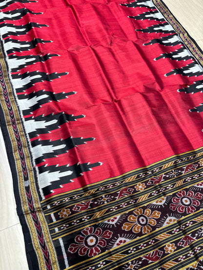 Big temple border khandua silk saree