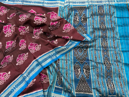 Exclusive body flowers khandua silk saree