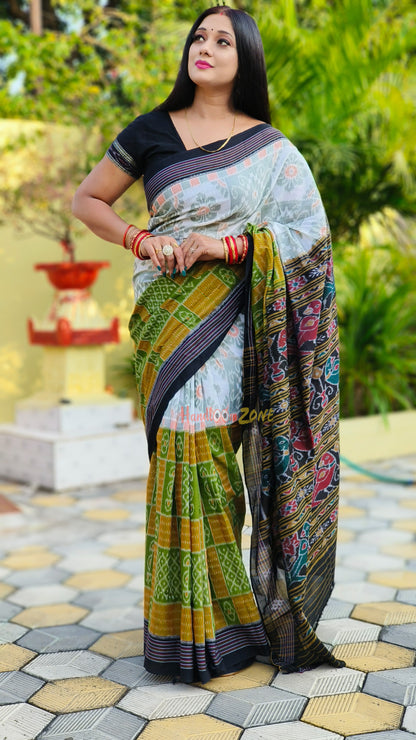 Half and half box saree