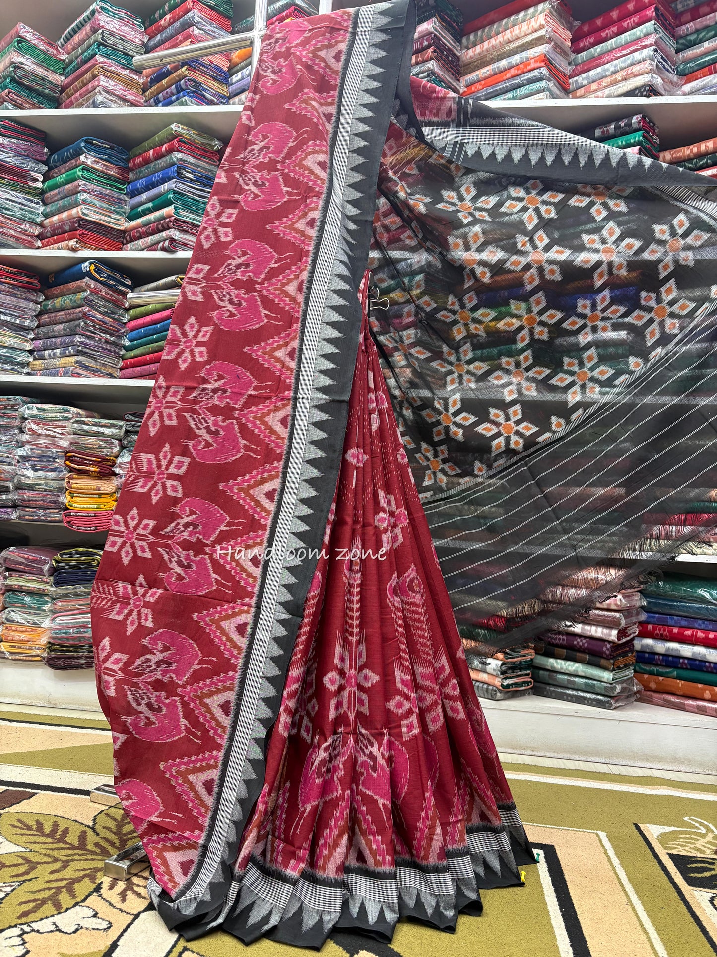peacock with body star special cotton saree