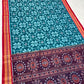 Green with red body flowers cotton saree
