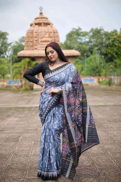 Contemporary khandua cotton saree