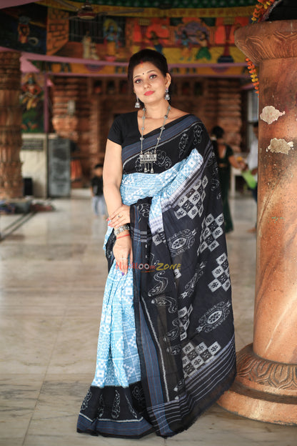 Body box with Scot border handloom cotton saree