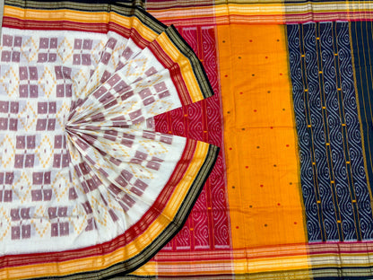 Contemporary kathifera khandua cotton saree