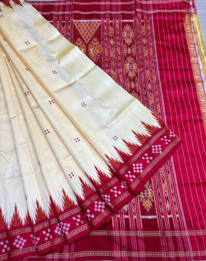 Border pasapali khandua silk saree