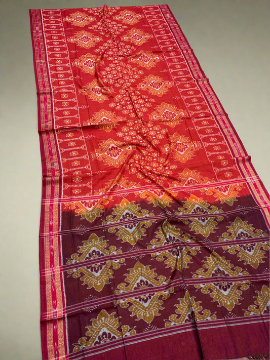 Contemporary khandua cotton saree