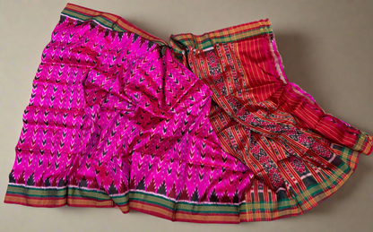 Multiple temple border khandua silk saree