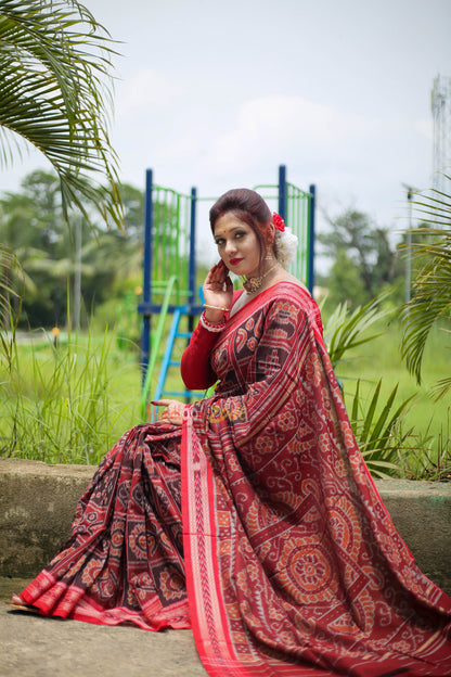 Exclusive nabakothi khandua cotton saree
