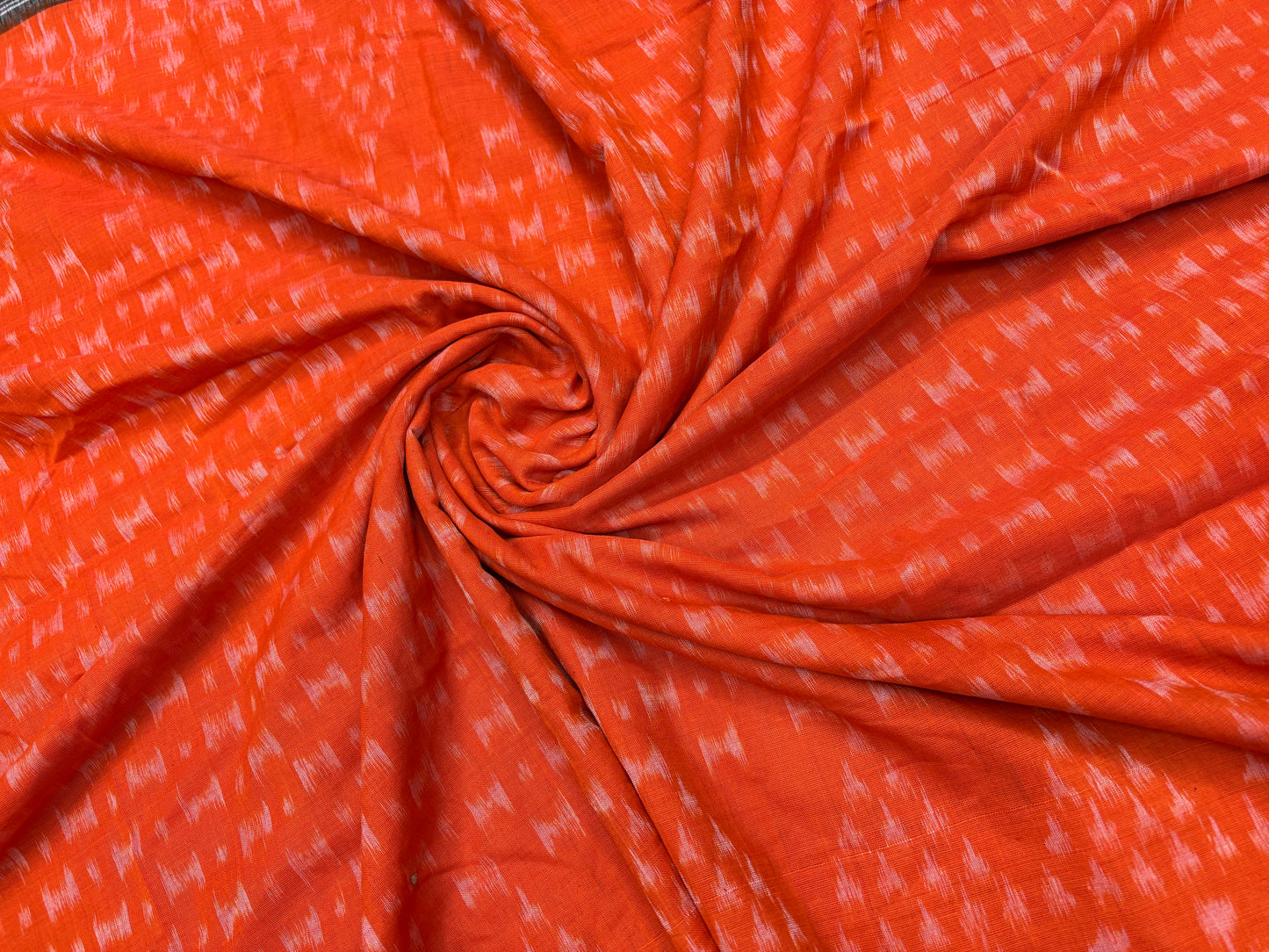Special orange black khandua cotton saree
