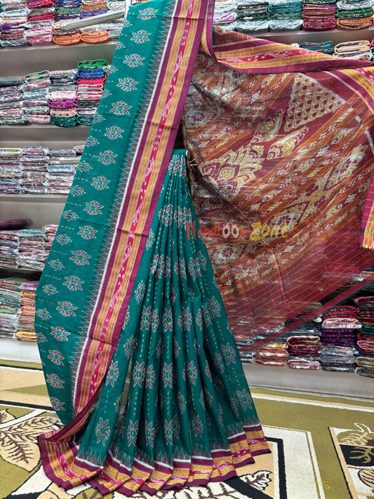 Exclusive body flowers khandua cotton saree