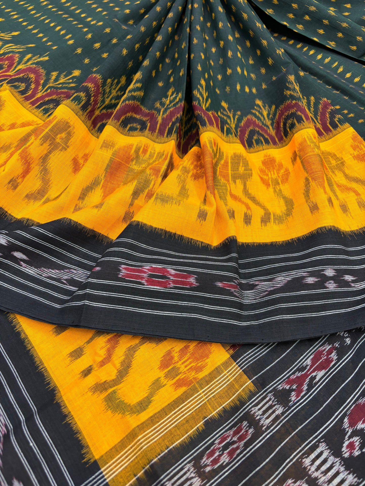 Scot elephant khandua cotton saree