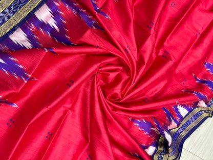 Big temple border khandua silk saree