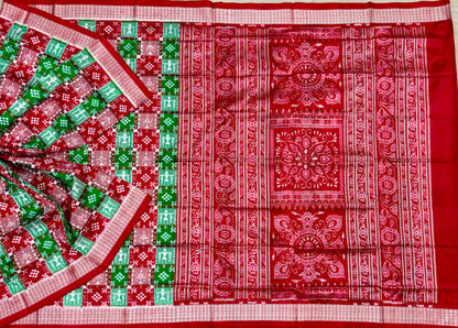 Sambalpuri body pasapali pure silk saree