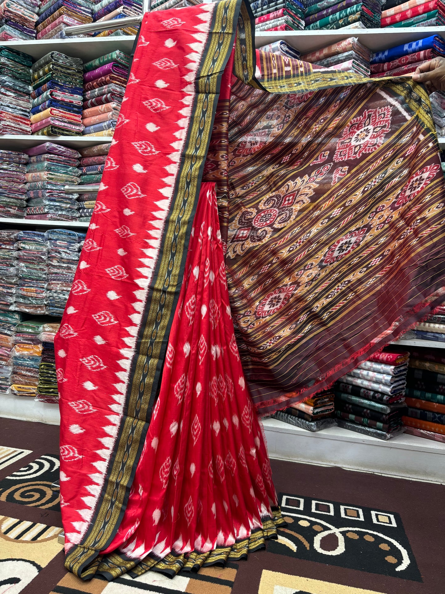 Special sankha khandua silk saree