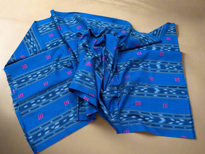 Pink with sky blue ikat shalwar suit set