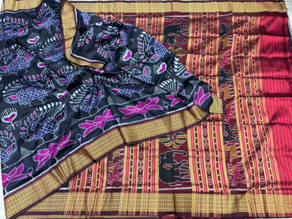 Contemporary khandua silk saree