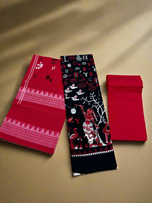 Tribal nartaki cotton shalwar suit set