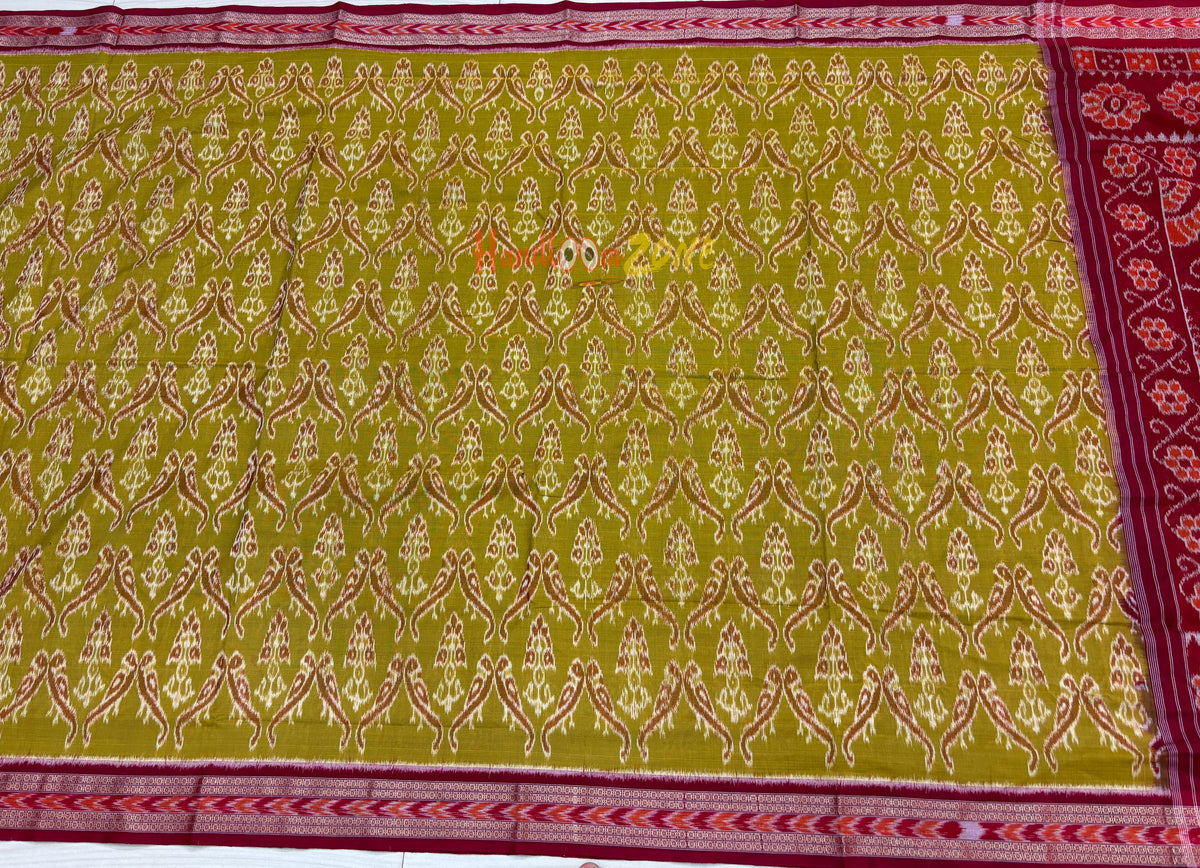 Exclusive parrot khandua cotton saree