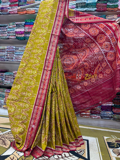 Exclusive parrot khandua cotton saree
