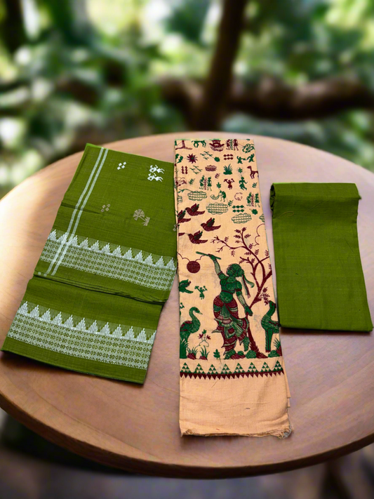 Tribal nartaki cotton shalwar suit set
