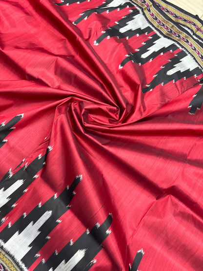 Big temple border khandua silk saree
