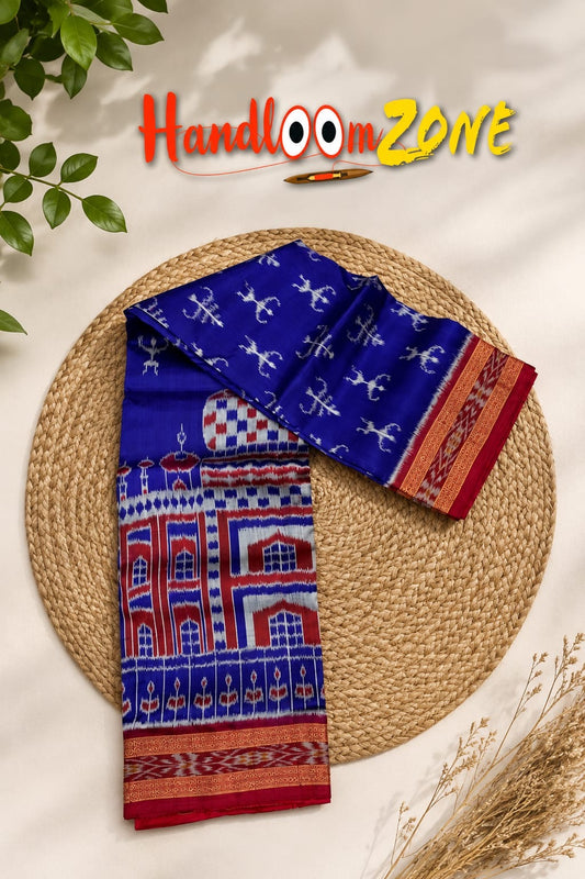 Exclusive Taj Mahal khandua silk saree