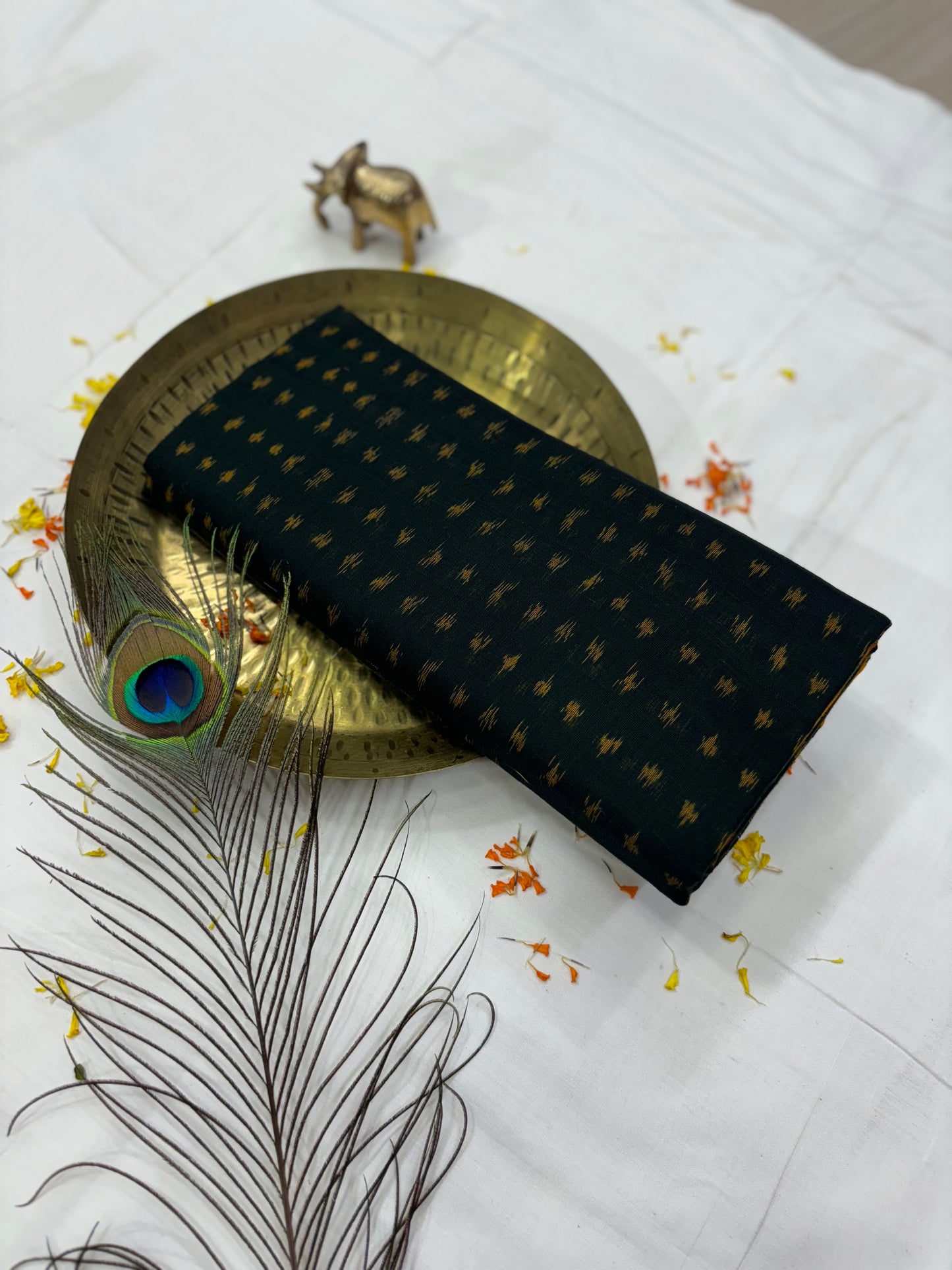 Scot elephant khandua cotton saree