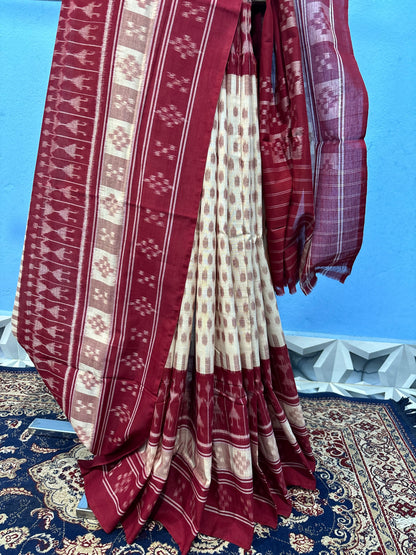 Exclusive tribal khandua cotton saree