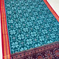 Green with red body flowers cotton saree