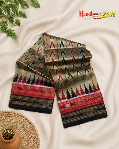Double border tira anji khandua silk saree