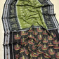 Mehendi with black boat anchal cotton saree