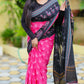 Pink scot Boat cotton saree