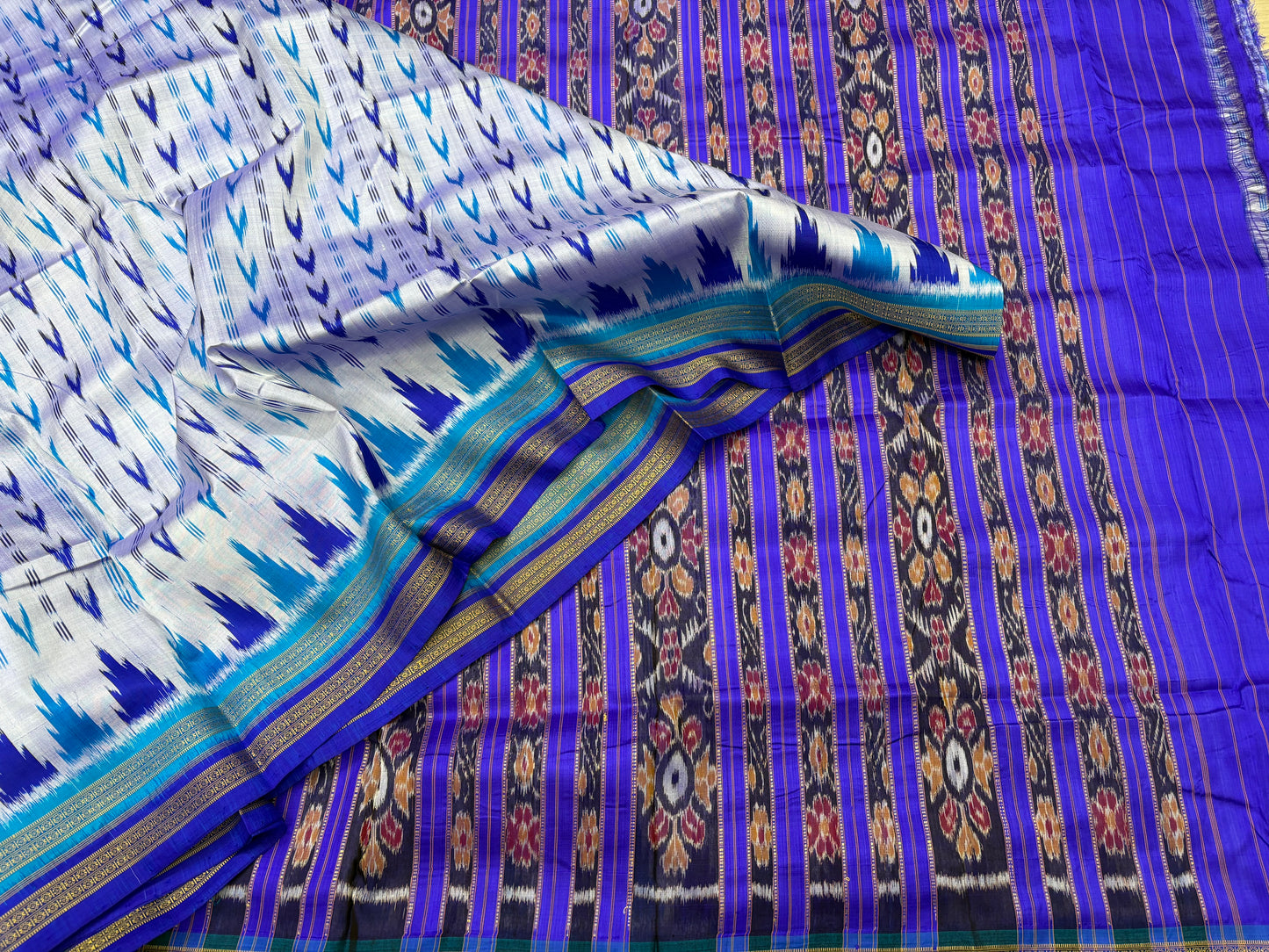 Double border tira anji khandua silk saree