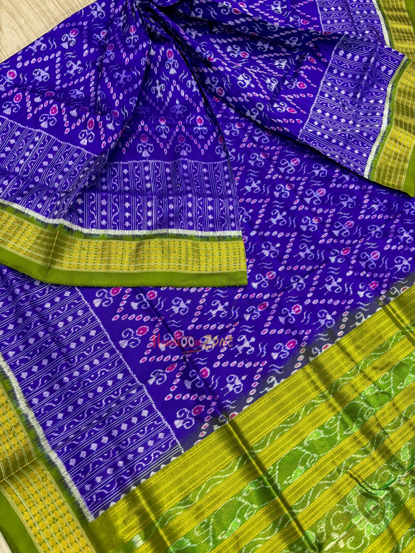 Half tissue Sambalpuri pure silk saree