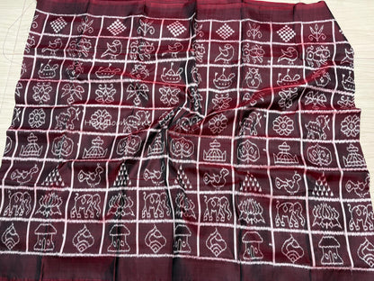 Contemporary nabakothi khandua silk saree