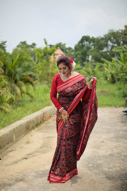 Exclusive nabakothi khandua cotton saree