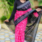 Pink scot Boat cotton saree