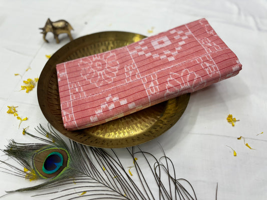 Body box with scot khandua cotton saree