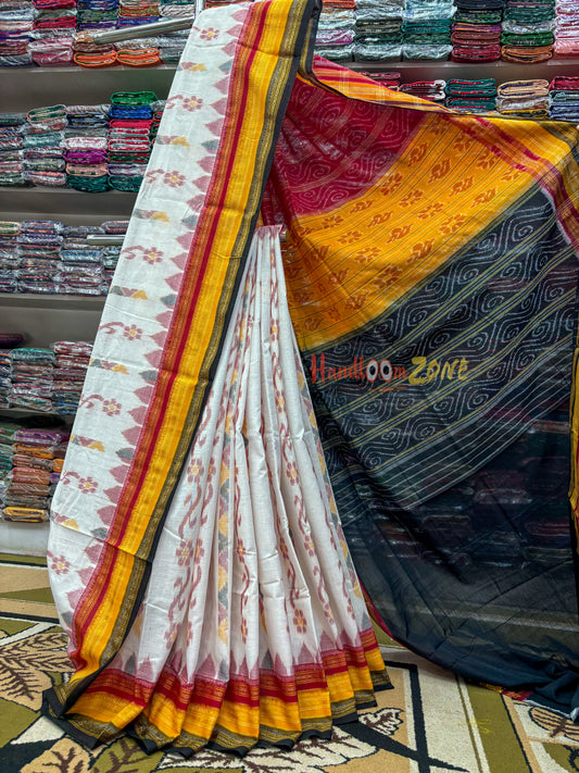 Kathifera with flowers khandua cotton saree