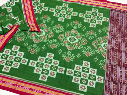 Body pasapali with flowers khandua cotton saree