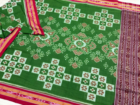 Body pasapali with flowers khandua cotton saree