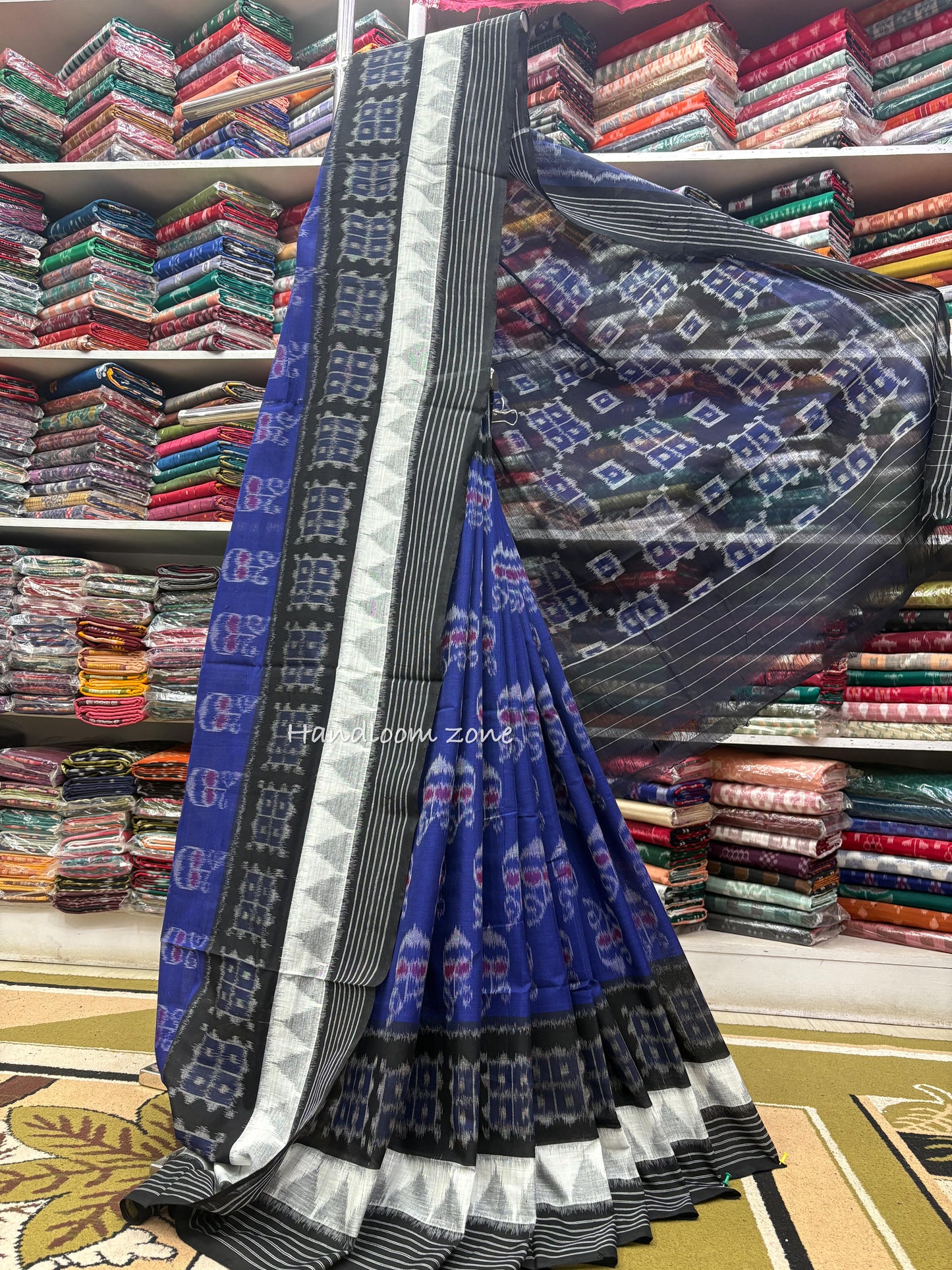 Scot with blue body special cotton saree